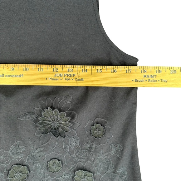 Banana Republic Women’s S Small Navy Sleeveless Appliqué Tank Blouse Coquette - Picture 4 of 7